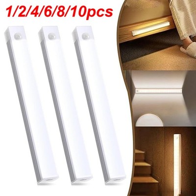 USB Rechargeable LED Motion Sensor Cabinet Magnetic Wireless Indoor Night Light