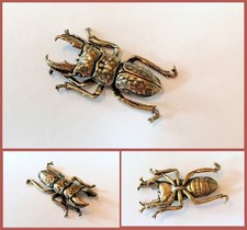 Messing Figur Hirschkäfer Käfer massiv NEU