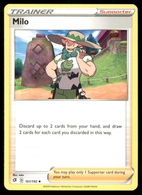 Milo 161/192 Uncommon Rebel Clash Pokemon Lightly Played