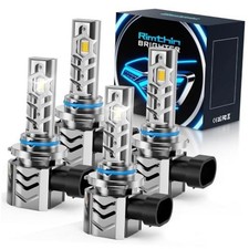 9005 9006 Bulbs Combo, Super Bright 6000K Cool White  9005 HB3  9005 9006