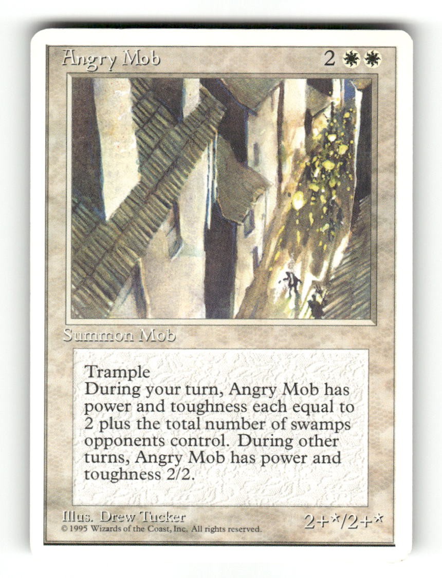 Angry Mob Uncommon Fourth Edition Magic: The Gathering Near Mint