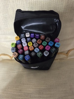 Touch 36pcs Alcohol Markers Set, Multicolor, Black Zipper Carrying Case