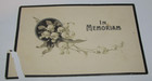 IN MEMORIAM - EUCHARISTIC FLOWERS MOURNING CARD OBITUARY (TORN CORNER) — photo 1