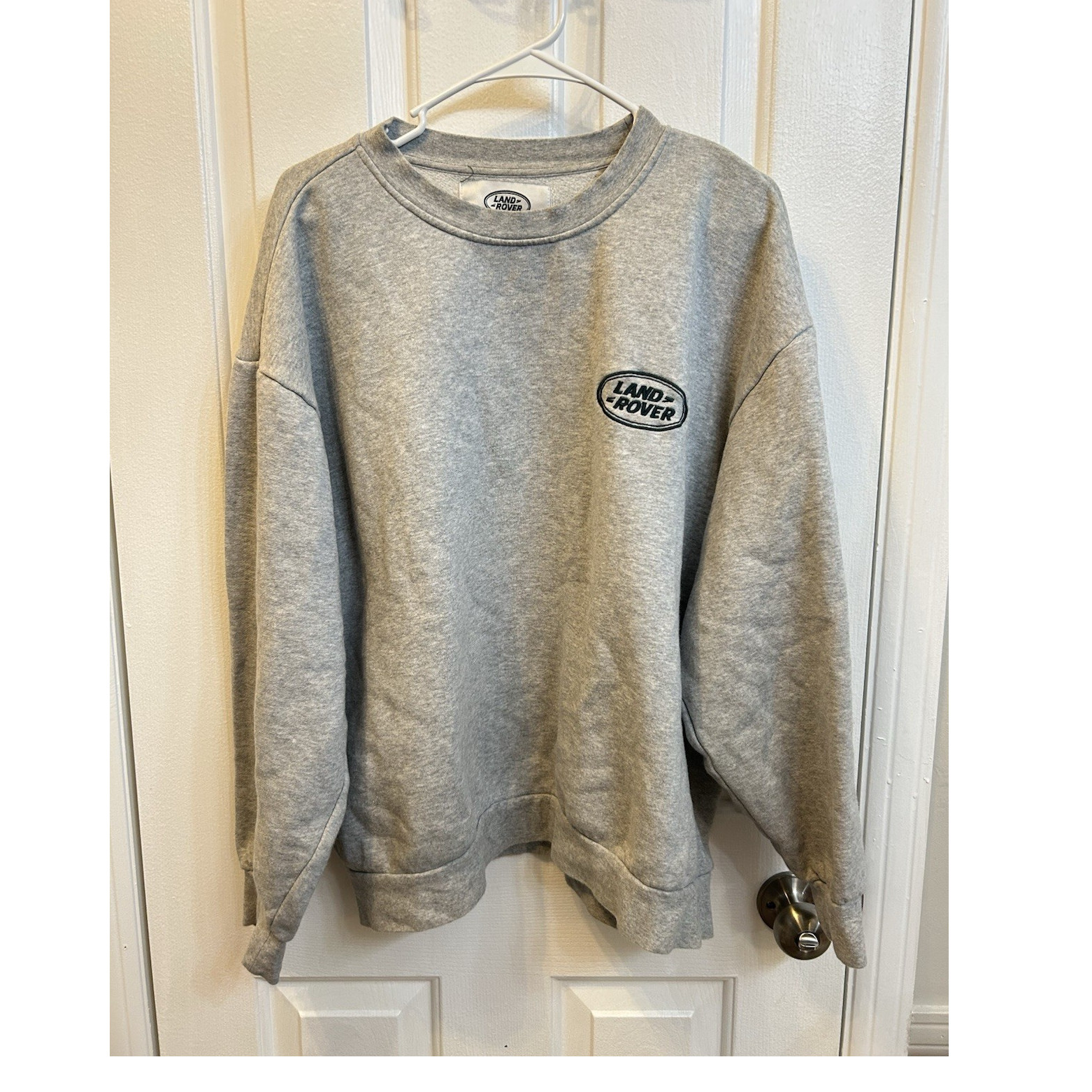 PacSun Land Rover Men’s XL Gray Logo Fleece Crew Neck Pullover Sweatshirt