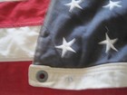 Old  LARGE 48 Stars USA Red White Blue Flag Unusual White Sewn on Stars American — photo 1