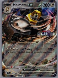 Melmetal ex 105/142 Stellar Crown Stamped Holo Double Rare Pokemon Card