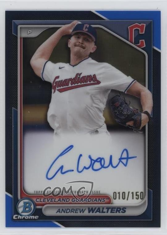 2024 Bowman Chrome Prospect Blue Refractor /150 Andrew Walters #CPA-AW Auto 8j4