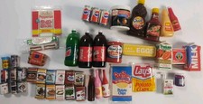 Huge Lot Of TYCO Barbie Kitchen Littles Food Accessories Soda Cereal Cookies