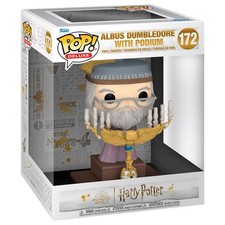 Figura POP Deluxe Harry Potter y el Prisionero de Azkaban Dumbledore with Podium