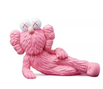 KAWS, TIME OFF, BFF-Vinylfigur, pink aus 2023, signiert mit original box
