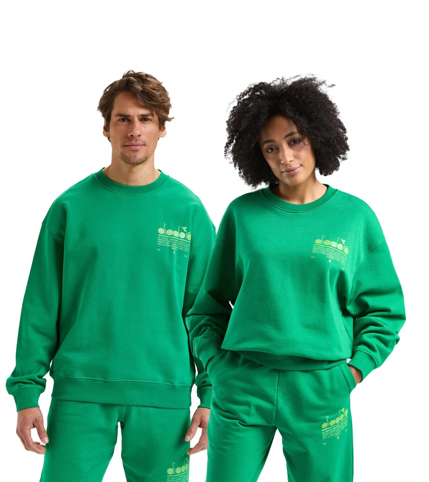 Sudadera Diadora 178207 Sudadera Crew Manifesto Cuello Redondo Hombre Algodón Verde Foto 2 de 4