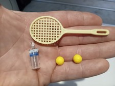 Vintage Pedigree Sindy Tennis Racket And 2 Original Tennis Balls