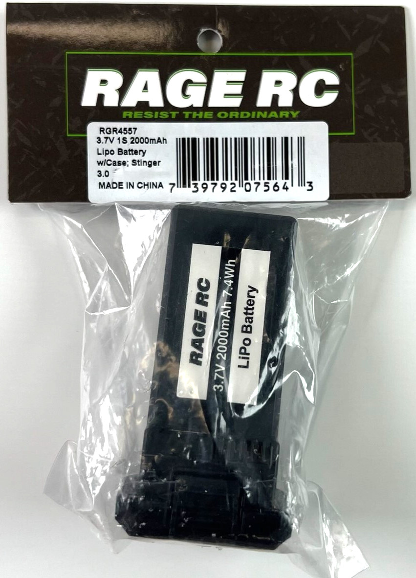 Rage RC RGR4557 3.7V 1S 2000mAh LiPo Battery w/ Case (for St