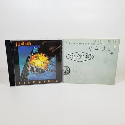 DEF LEPPARD Lot of 2 Vintage CDs Pyromania + Greatest Hits 1980's Hair Band Rock