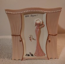 Blush Pink Tissue Box Cover Couture "Dress To Thrill" Collection Hollywood Glam