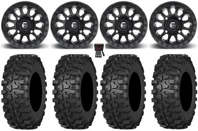 Fuel Vector MB 14'' Wheels 30'' Warhawk Tires Can-Am Defender