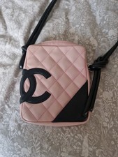Chanel Ligne Cambon. Pink and black crossbody. VINTAGE