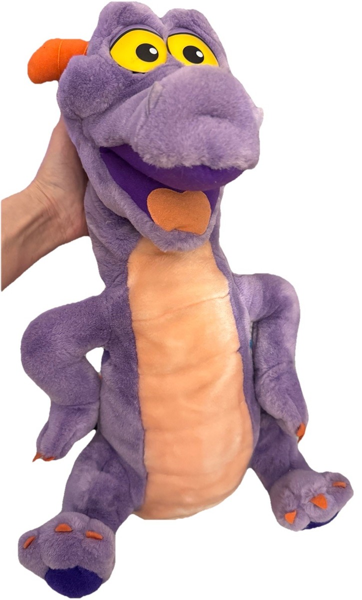 Vintage Disney World Epcot Figment Purple Dragon Puppet Plush Full