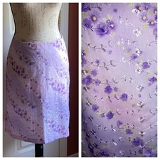 Vintage Y2K Fairy Vibe Lilac Purple Floral Eyelet Skirt by Exact Change sz 7