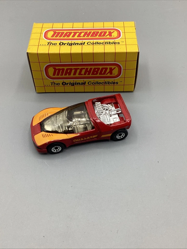 Nuevo de Lote Antiguo 1986 Matchbox MB 49 Ciruela/Púrpura Peugeot Quasar con Caja Rejilla Amarilla Original Foto 2 de 4