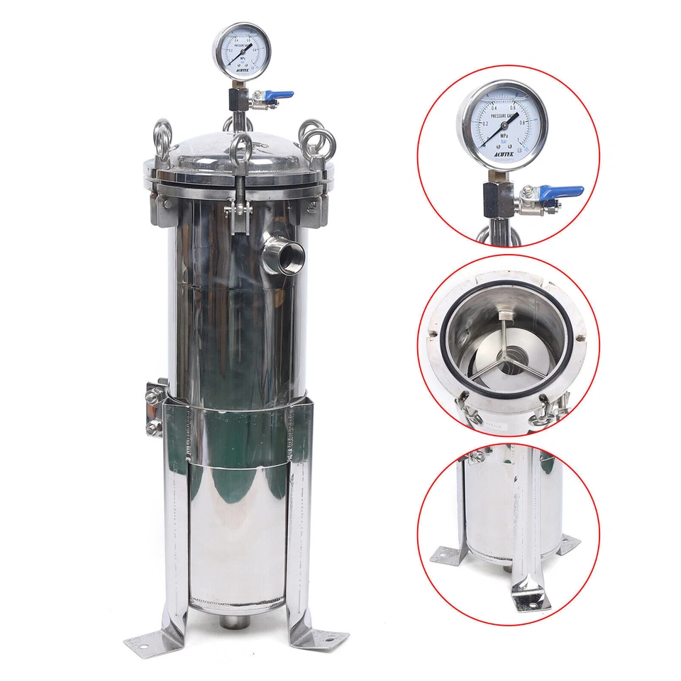 304 Stainless Steel Filter Bag Housing 150PSI High Pressure Filtration System - Image 3 of 4