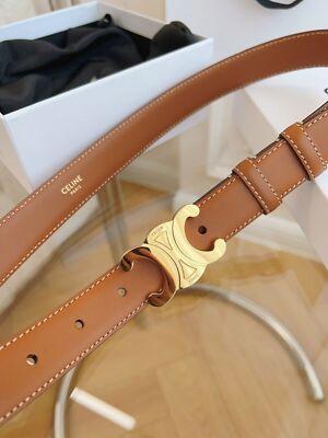 CELINE ブラウン ベルト 80!!! Celine Brown Full Leather Women's Belt 1m W 2.5cm Size 85 | eBay