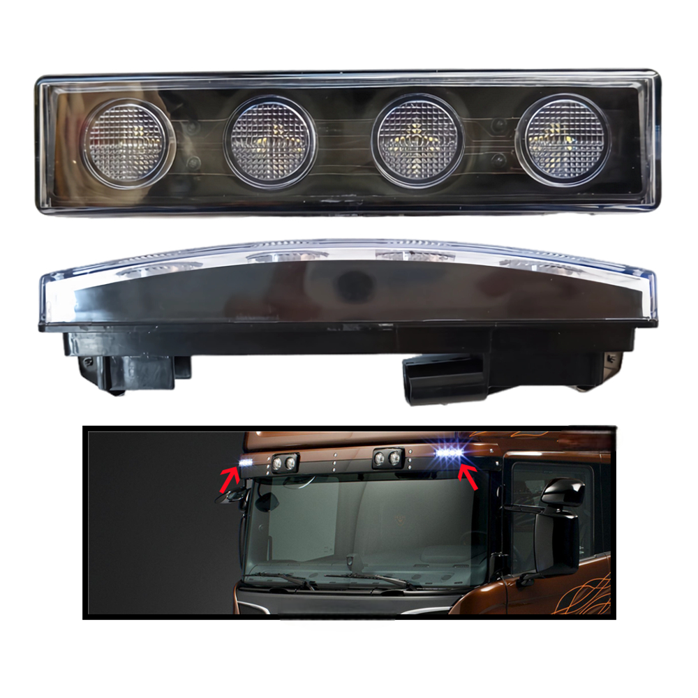 2x LED Front Sunvisor Marker Lights White OEM 1798980 for Scania P