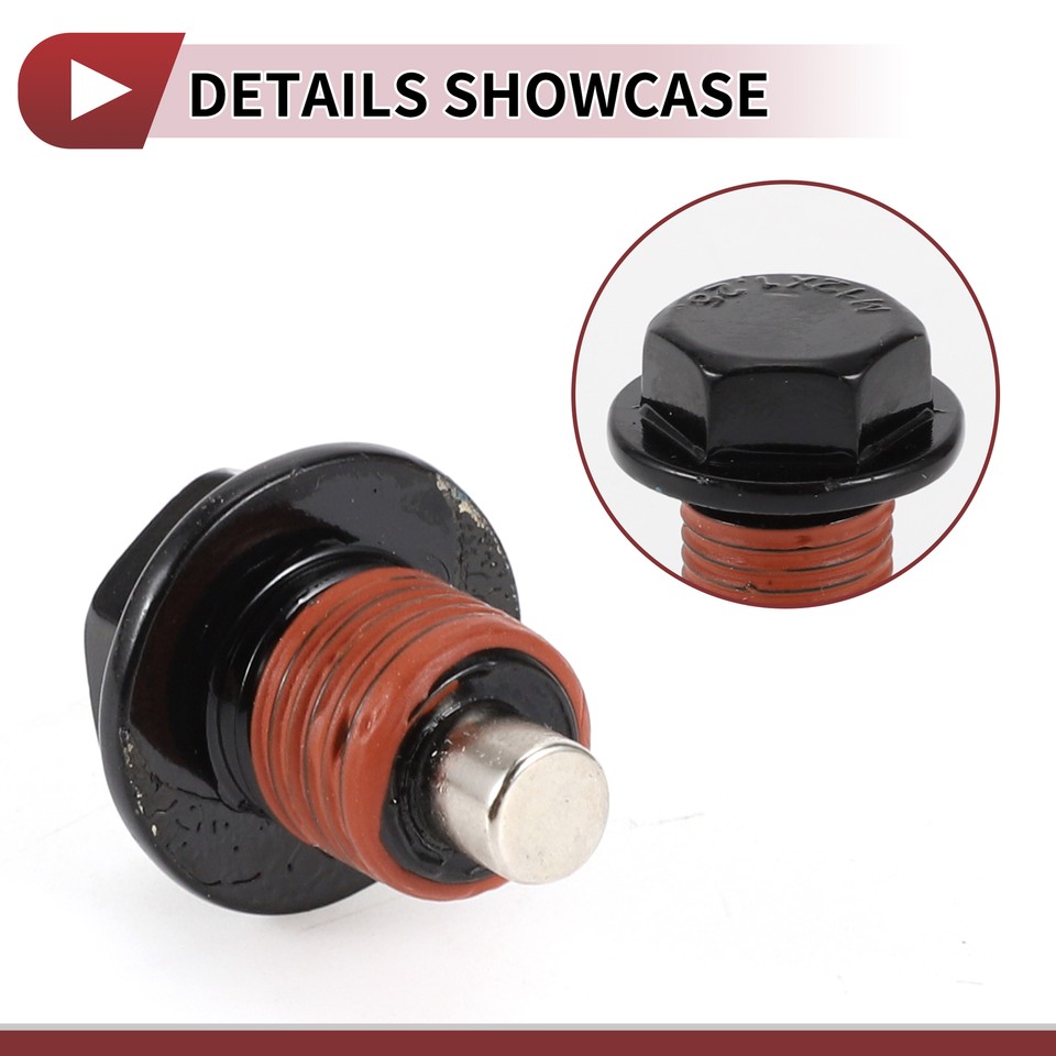 1 Set Oil Drain Plug for Toyota Tundra Camry No.9043012031 Red