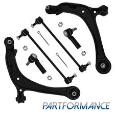 6pc Front Lower Control Arms Outer Tie Rod Sway Bars for 2011-2017 Honda Odyssey