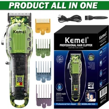 Kemei Professional Hair Clippers Trimmer Kit Men Cutting Machine Barber Salon US