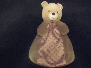 carter's pink bear security blanket