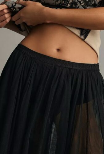 NWT Anthropologie Sheer Tulle Maxi Skirt size L - Picture 3 of 4