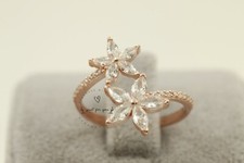 White Flower Sterling Silver Adjustable Ring