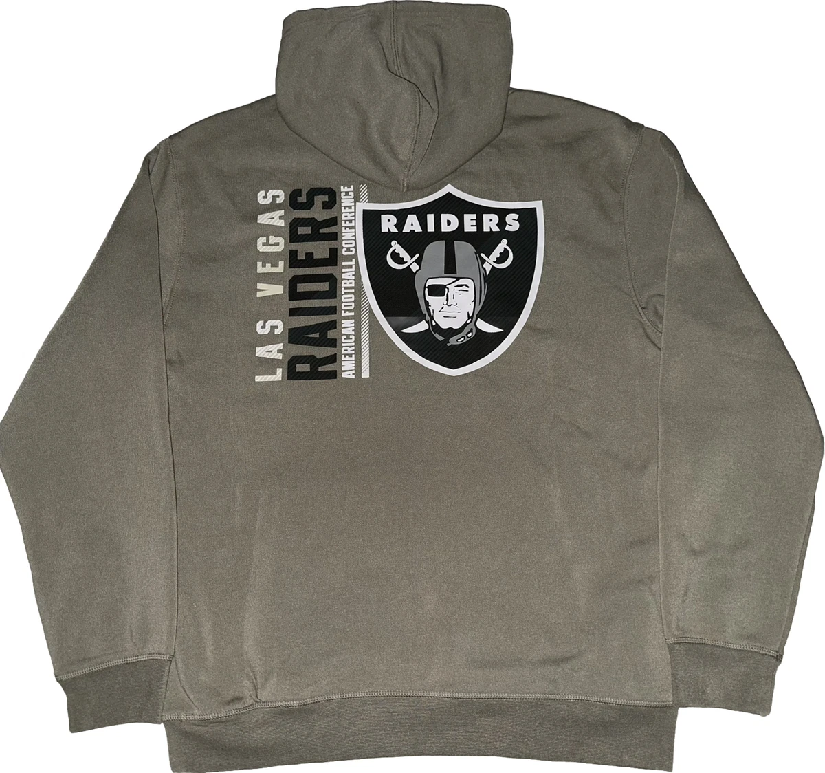 Las Vegas Raiders Olive Hoodie Sweatshirt Mens Medium New $85 MSRP