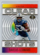 Darius Leonard CLEAR SHOTS 2021 Panini Illusions Football Card #CS-5 Colts SP