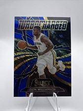 2020-21 Panini Select TurboCharged Zion Williamson - Blue Shimmer Prizm Pelicans