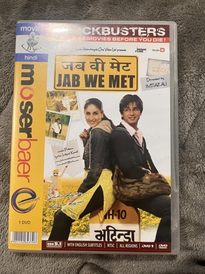 Jab We Met DVD Kareena Kapoor, Shahid Kapoor Bollywood Hindi