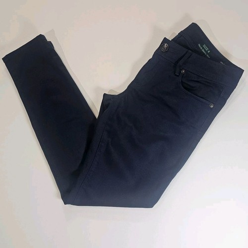 Lily Pulitzer Damen Chino Hose Größe 4 Marineblau Wert Skinny Minnie Mid Rise