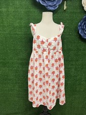 J Crew White Floral Ruffle Strap Dress Size 10 NWT Brand New 