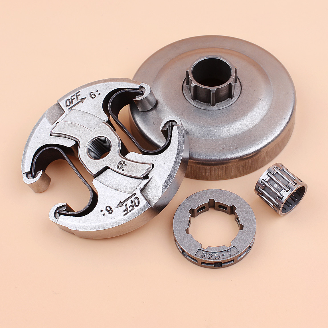 Husqvarna 445 450 Chainsaw Clutch WT Drum Sprocket Rim .325-7T Tooth-image