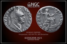 VESPASIAN NGC F ROMAN COINS, AD 69-79. AR Denarius. A951