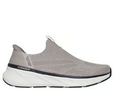 Skechers Shoes Mens Slip ins on Memory Foam Taupe Extra Wide Heel Pillow 232839