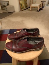 NWOB Dexter Made In USA Burgundy Mens US8M Leather Brogue Captoe Oxfords Shoes