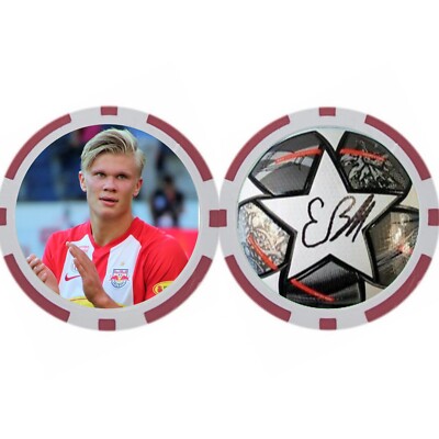ERLING BRAUT HAALAND /NORWAY / GOLF BALL MARKER / POKER CHIP ***SIGNED***