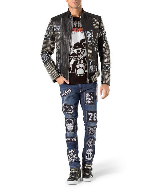 philipp plein lederjacke männer