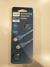 Philips Elite Cat6 Streaming Internet Cable 7ft Ethernet Blue SWN7121A