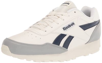 Reebok Unisex Rewind Run Sneaker, Chalk/Vector Navy/Pure Grey, 7.5 US Men