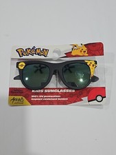 Pokemon Black Wayfarer Kids Sunglasses New 