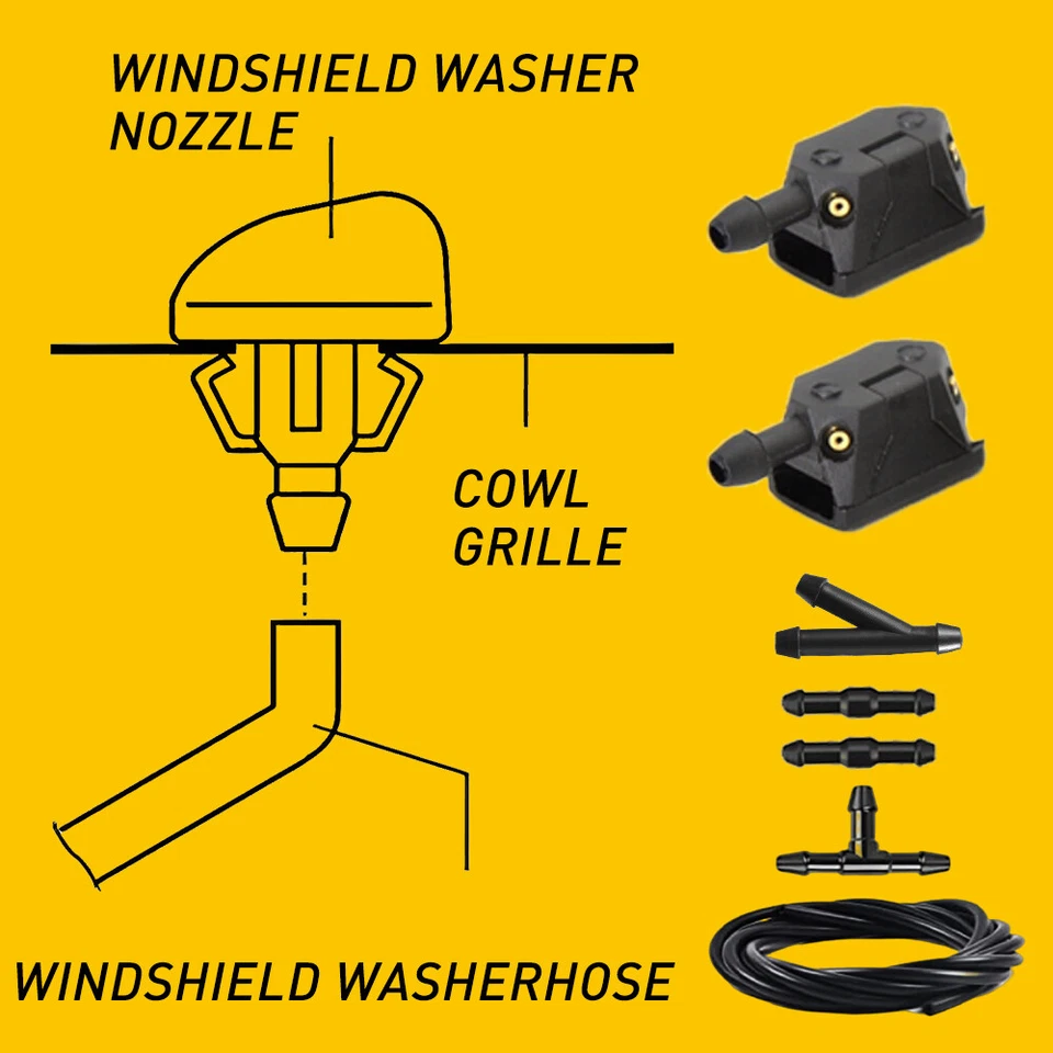 2 PIEZAS Lavadora Universal Parabrisas Boquilla Pulverizador de Agua Accesorios para Coche Jet Foto 4 de 4