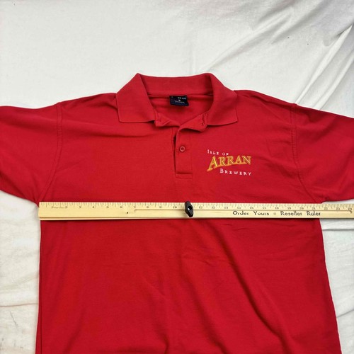 Isle of Arran Brewery Uneek Unisex Polo Shirt Short Sleeve Collared Large - Picture 7 of 7